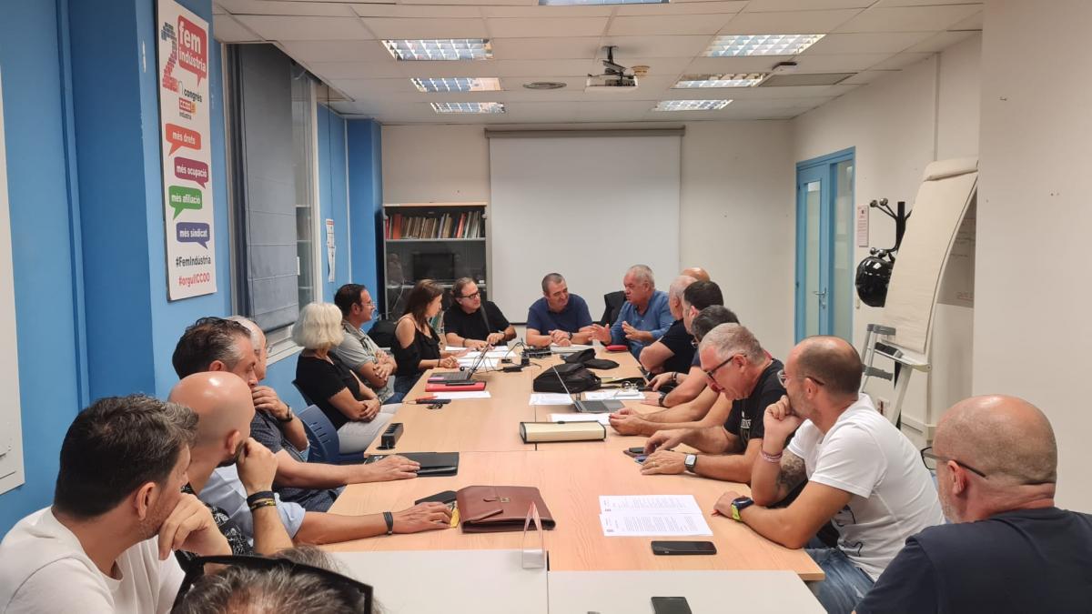 El secretario general de CCOO d'Indstria de Catalunya en una de sus intervenciones