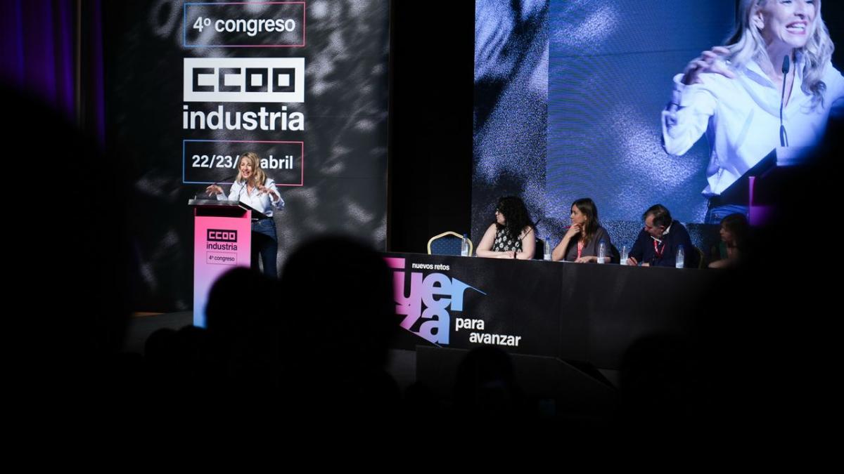 Institucional, Ministra de Trabajo y SG de la confederacin de CCOO
