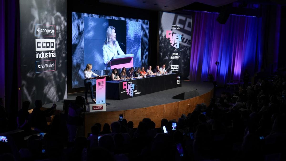 Institucional, Ministra de Trabajo y SG de la confederacin de CCOO