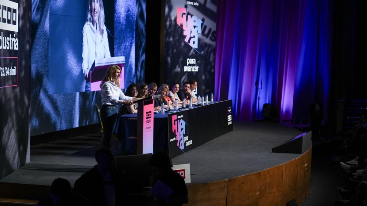 Institucional, Ministra de Trabajo y SG de la confederacin de CCOO