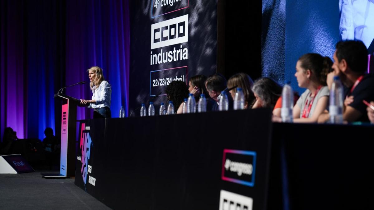 Institucional, Ministra de Trabajo y SG de la confederacin de CCOO