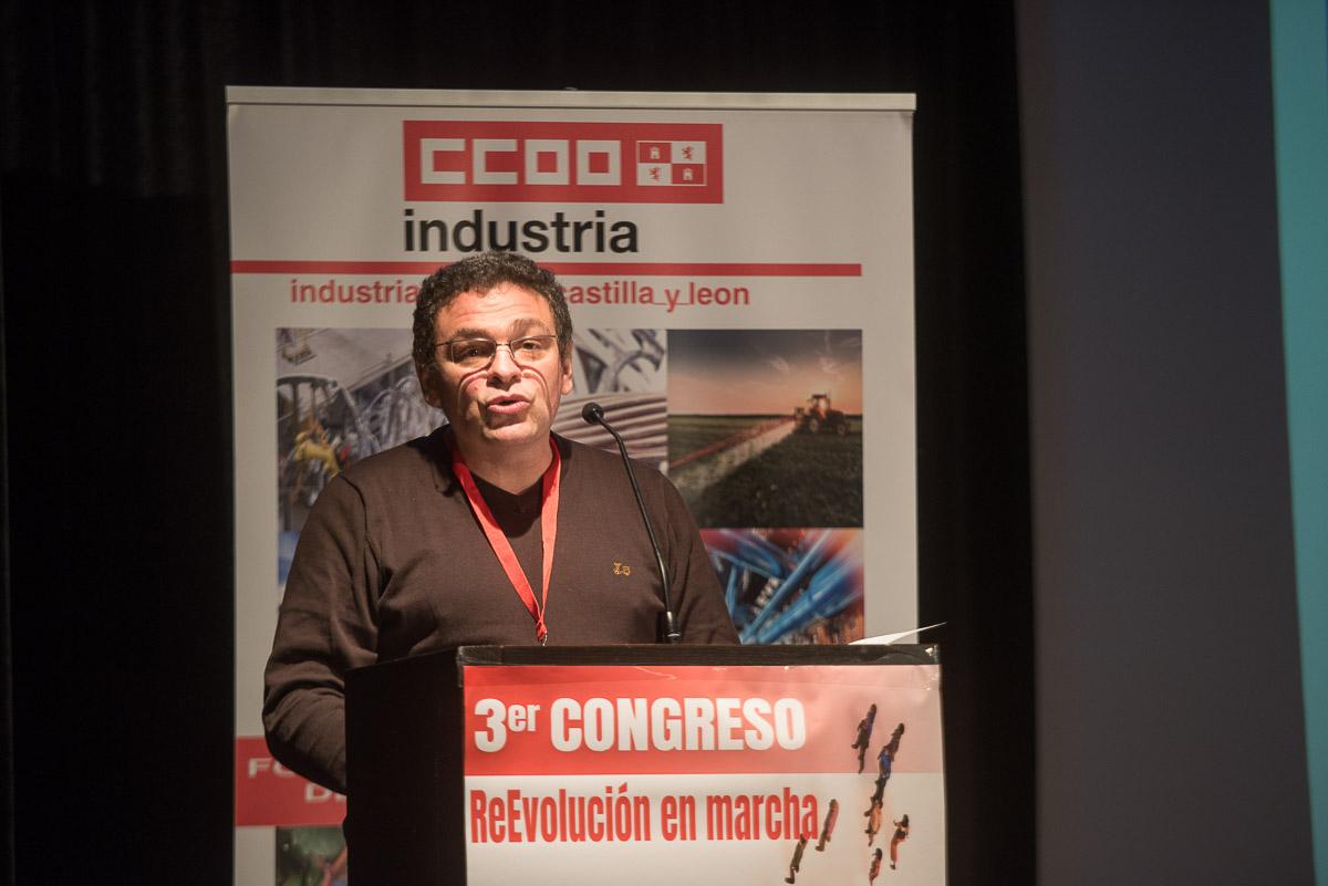 Jesús Emilio Izquierdo Heras renueva como secretario general de CCOO Industria en Valladolid.